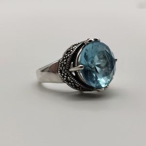 Elegant Marcasite Sterling Silver Ring😍😌